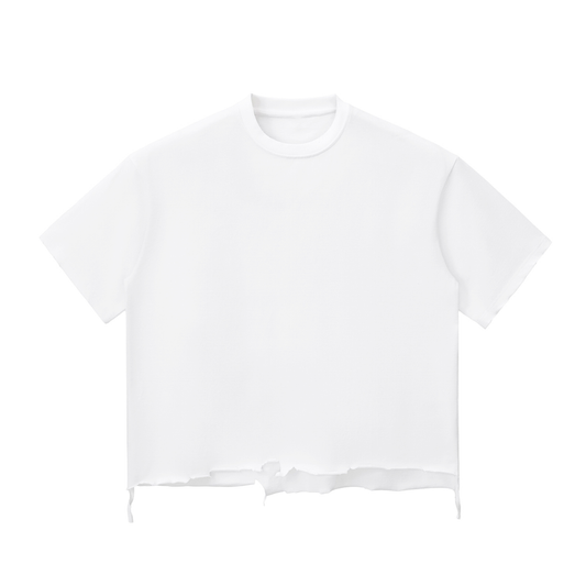 Snow Wash Raw-Hem Boxy T-shirt