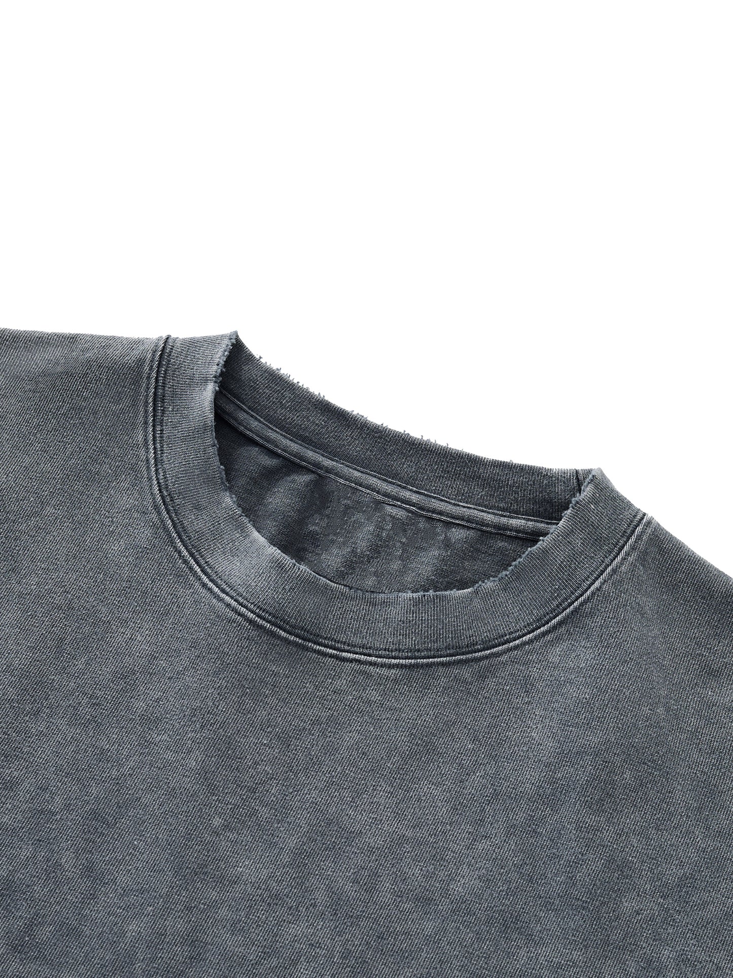 Snow Wash Raw-Hem Boxy T-shirt