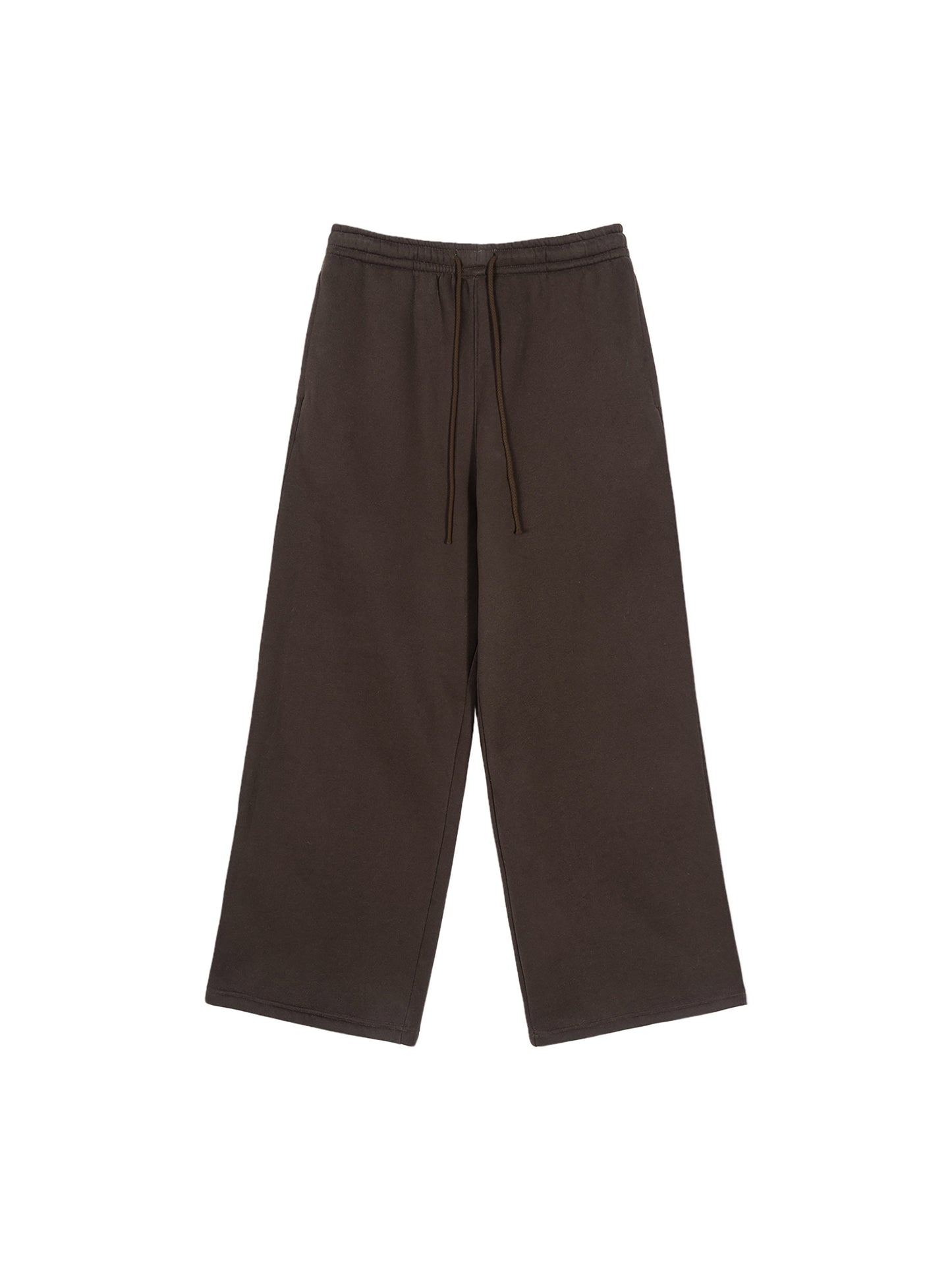 Fleece Drawstring Straight-Leg Sweatpants